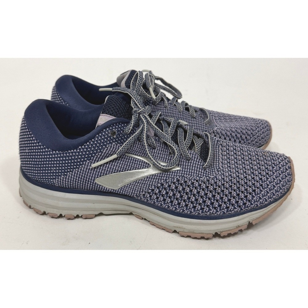 Brooks‎ Running Shoes Womens 9 Purple Revel 2 Athletic Sneakers Knit 1202811B471